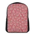 Red Lollipop Candy Pattern Print Casual Backpack