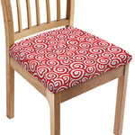Red Lollipop Candy Pattern Print Chair Cushion Cover