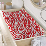 Red Lollipop Candy Pattern Print Changing Pad Cover
