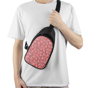 Red Lollipop Candy Pattern Print Chest Bag