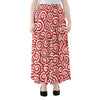 Red Lollipop Candy Pattern Print Chiffon Maxi Skirt