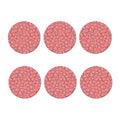 Red Lollipop Candy Pattern Print Coaster Set