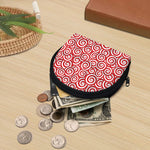 Red Lollipop Candy Pattern Print Coin Purse