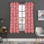 Red Lollipop Candy Pattern Print Curtain