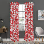 Red Lollipop Candy Pattern Print Curtain