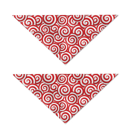 Red Lollipop Candy Pattern Print Dog Bandana