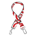 Red Lollipop Candy Pattern Print Dog Seat Belt
