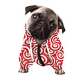 Red Lollipop Candy Pattern Print Dog Zip Up Hoodie