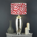 Red Lollipop Candy Pattern Print Drum Lamp Shade