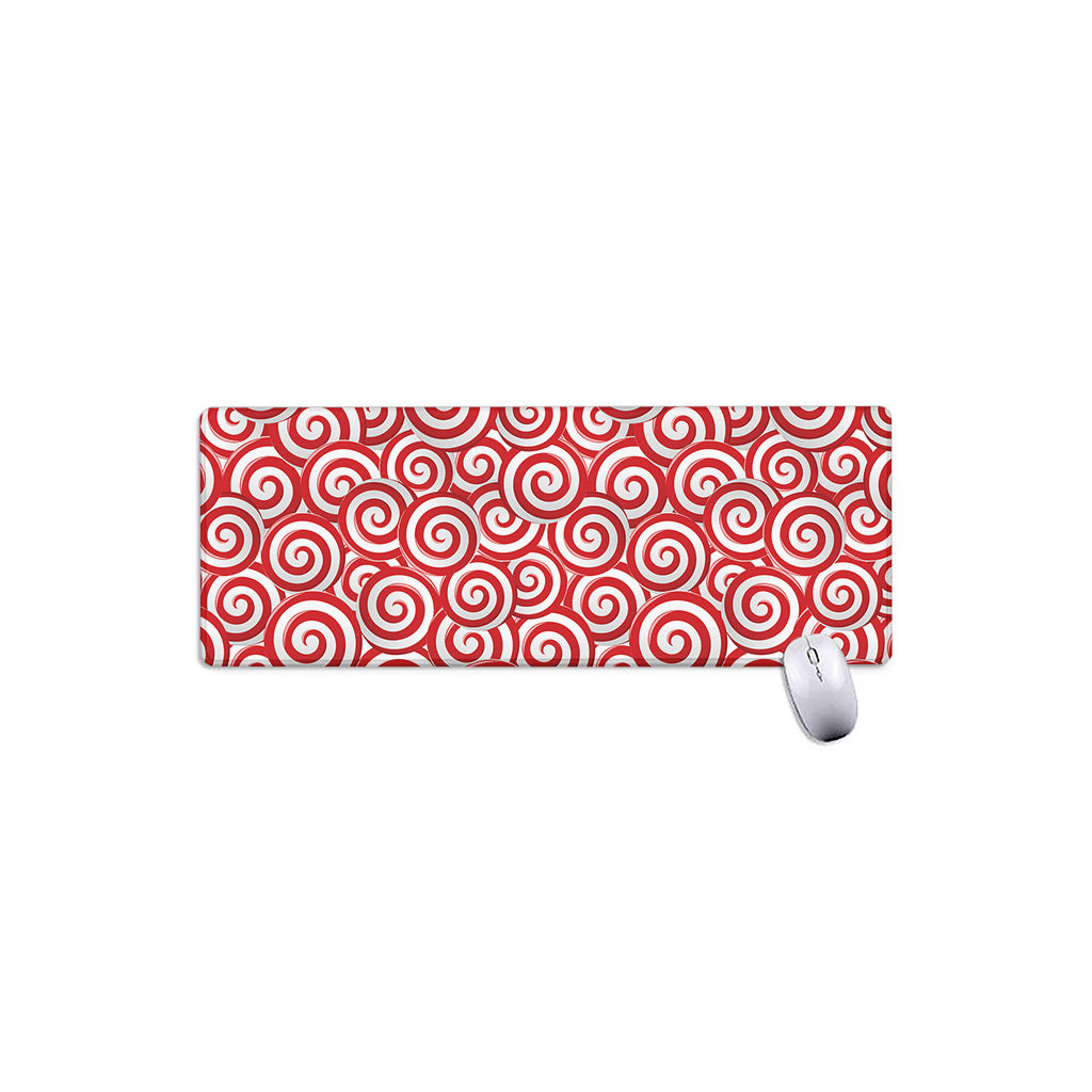 Red Lollipop Candy Pattern Print Extended Mouse Pad