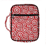 Red Lollipop Candy Pattern Print Front Pocket Bible Bag