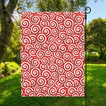 Red Lollipop Candy Pattern Print Garden Flag