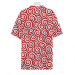 Red Lollipop Candy Pattern Print Hawaiian Shirt