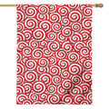Red Lollipop Candy Pattern Print House Flag