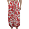 Red Lollipop Candy Pattern Print Lantern Pants