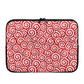 Red Lollipop Candy Pattern Print Laptop Sleeve