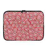 Red Lollipop Candy Pattern Print Laptop Sleeve