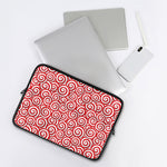 Red Lollipop Candy Pattern Print Laptop Sleeve