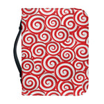 Red Lollipop Candy Pattern Print Leather Bible Cover