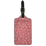 Red Lollipop Candy Pattern Print Luggage Tag