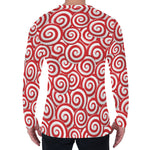 Red Lollipop Candy Pattern Print Men's Long Sleeve T-Shirt