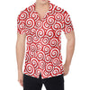 Red Lollipop Candy Pattern Print Men's Shirt