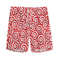 Red Lollipop Candy Pattern Print Men's Athletic Shorts