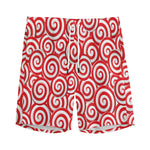 Red Lollipop Candy Pattern Print Men's Sports Shorts