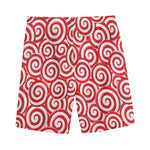 Red Lollipop Candy Pattern Print Men's Sports Shorts