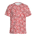 Red Lollipop Candy Pattern Print Men's Athletic T-Shirt