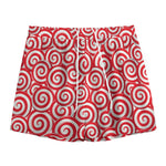 Red Lollipop Candy Pattern Print Mesh Shorts