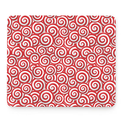 Red Lollipop Candy Pattern Print Mouse Pad