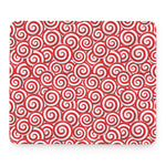 Red Lollipop Candy Pattern Print Mouse Pad