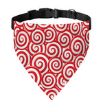 Red Lollipop Candy Pattern Print Over The Collar Dog Bandana
