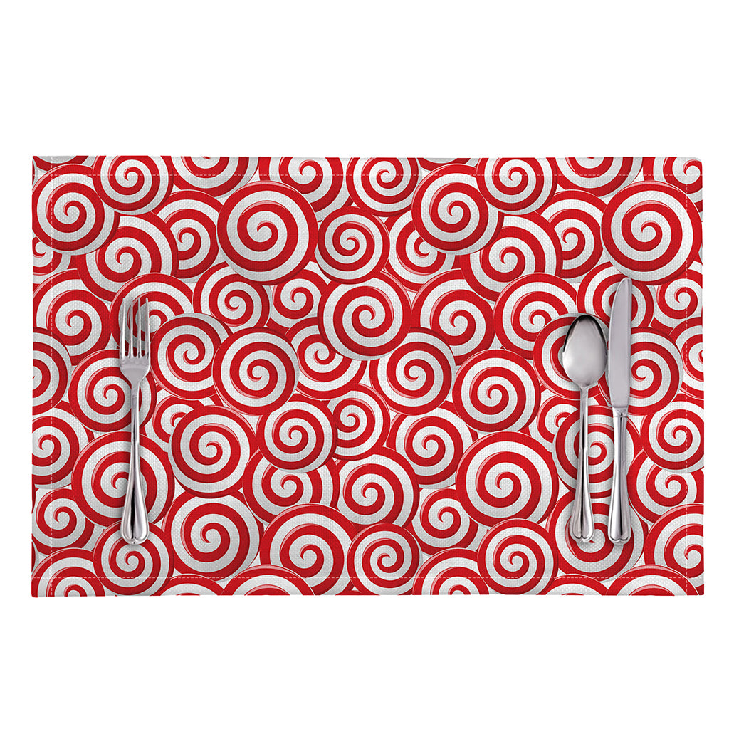 Red Lollipop Candy Pattern Print Placemat