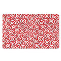 Red Lollipop Candy Pattern Print Polyester Doormat
