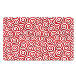 Red Lollipop Candy Pattern Print Polyester Doormat