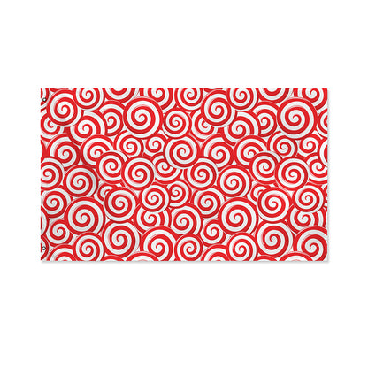 Red Lollipop Candy Pattern Print Polyester Flag