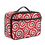 Red Lollipop Candy Pattern Print Portable Lunch Bag