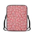 Red Lollipop Candy Pattern Print Rectangular Crossbody Bag
