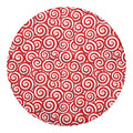 Red Lollipop Candy Pattern Print Round Blanket