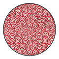 Red Lollipop Candy Pattern Print Round Floor Mat