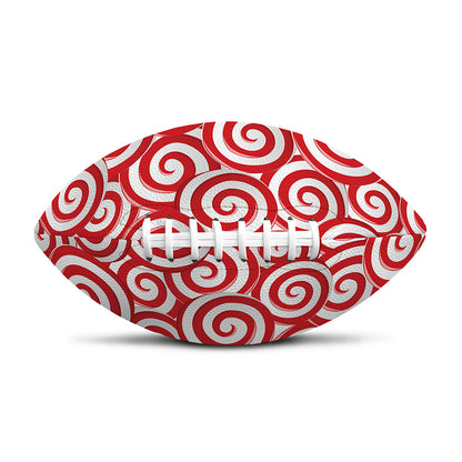 Red Lollipop Candy Pattern Print Rugby Ball