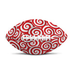 Red Lollipop Candy Pattern Print Rugby Ball