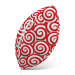 Red Lollipop Candy Pattern Print Rugby Ball