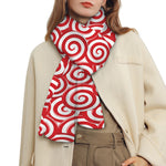 Red Lollipop Candy Pattern Print Scarf