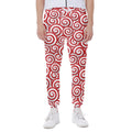 Red Lollipop Candy Pattern Print Joggers