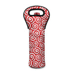 Red Lollipop Candy Pattern Print Single Neoprene Wine Tote