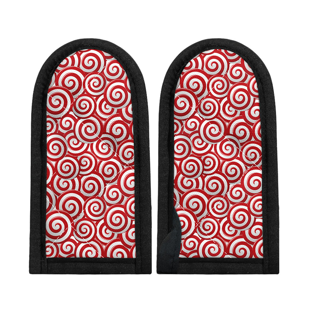 Red Lollipop Candy Pattern Print Skillet Handle Cover