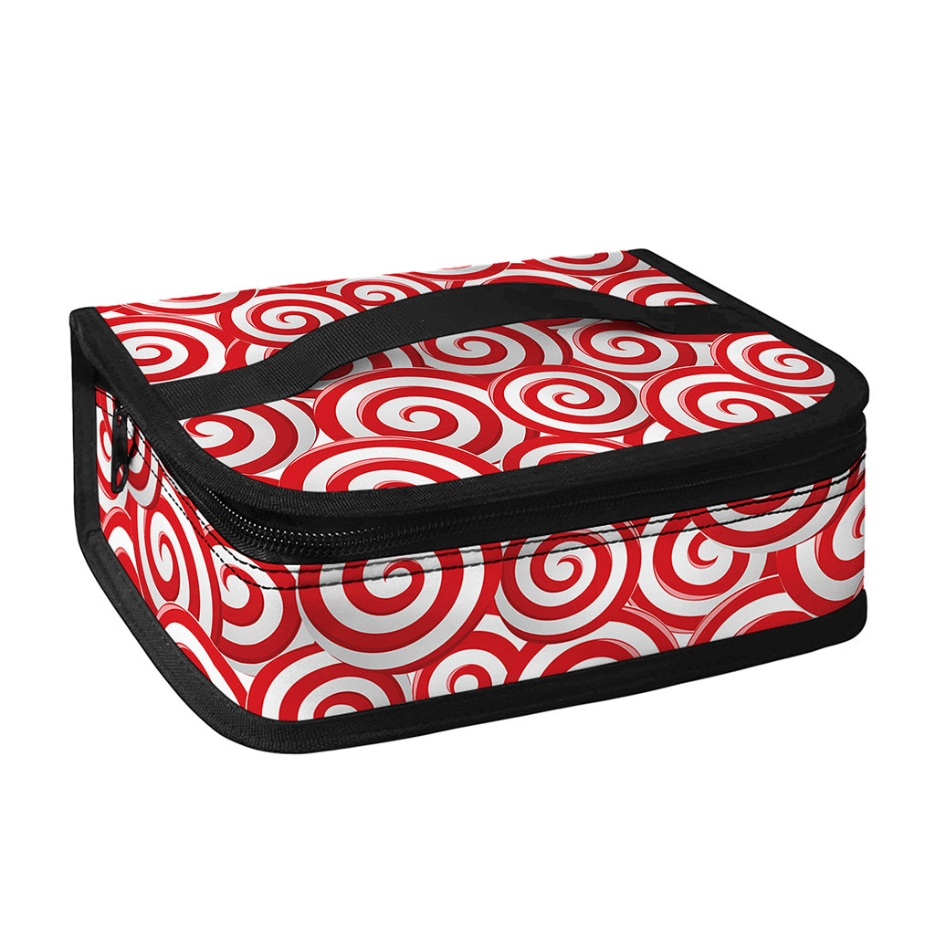 Red Lollipop Candy Pattern Print Small Lunch Bag